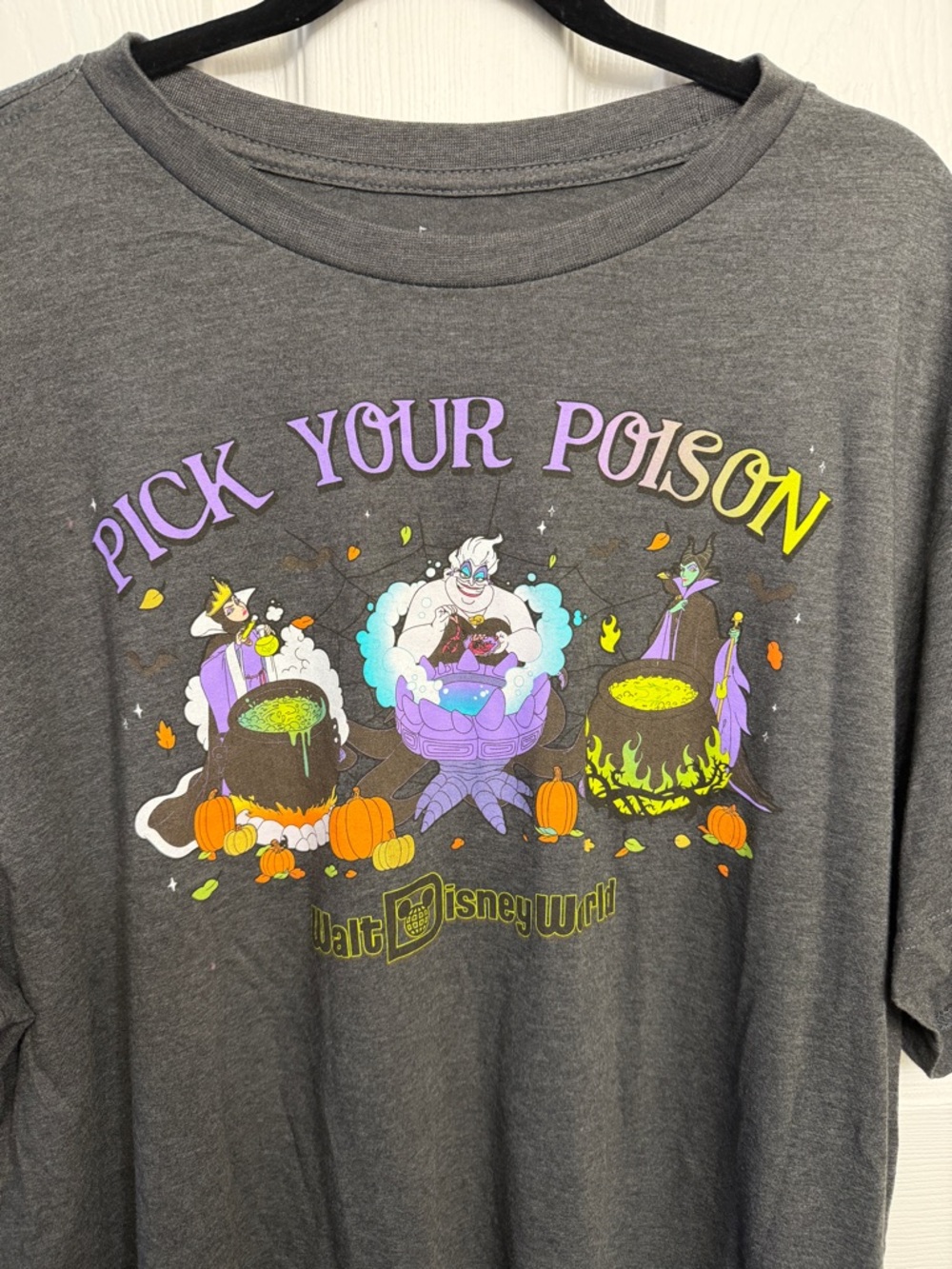 Disney Gray "Pick Your Poison" Villains Graphic Tee